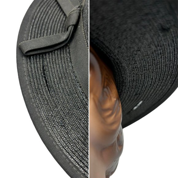 Vintage Top Hat Women\'s Black Straw